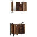 vidaXL Fürdőszobai Szekrény Szett 2 db Antik Fa 65,5 x 34 x 61 cm