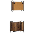 vidaXL Fürdőszobai Szekrény Szett 2 db Antik Fa 65,5 x 34 x 61 cm