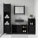 vidaXL Fürdőszobai Szekrény Szett 2 db Fekete Tölgy 65,5 x 34 x 61 cm
