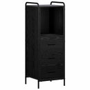 vidaXL Fürdőszobai Szekrény Szett 3 db Fekete Tölgy 40 x 36 x 109,5 cm