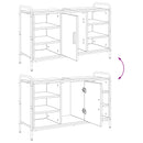 vidaXL Fürdőszobai Szekrény Szett 3 db Fekete Tölgy 40 x 36 x 200,5 cm