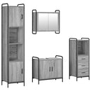 vidaXL Fürdőszobai Szekrény Szett 4 db Szürke Sonoma 40 x 36 x 181 cm