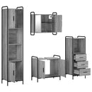 vidaXL Fürdőszobai Szekrény Szett 4 db Szürke Sonoma 40 x 36 x 181 cm