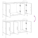 vidaXL Fürdőszobai Szekrény Szett 4 db Szürke Sonoma 40 x 36 x 181 cm