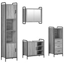 vidaXL Fürdőszobai Szekrény Szett 4 db Szürke Sonoma 40 x 36 x 181 cm