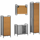 vidaXL Fürdőszobai Szekrény Szett 4 db Szürke Sonoma 40 x 36 x 181 cm