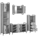 vidaXL Fürdőszobai Szekrény Szett 4 db Szürke Sonoma 40 x 36 x 181 cm