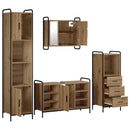 vidaXL Fürdőszobai Szekrény Szett 4 db Kézműves Tölgy 40 x 36 x 181 cm