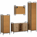 vidaXL Fürdőszobai Szekrény Szett 4 db Kézműves Tölgy 40 x 36 x 181 cm