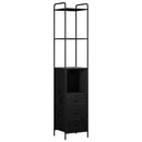 vidaXL Fürdőszobai Szekrény Szett 4 db Fekete Tölgy 40 x 36 x 200,5 cm