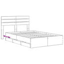 vidaXL Bed Frame with Storage and Headboard Artisan Oak 120 x 200 cm