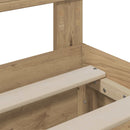 vidaXL Bed Frame with Storage and Headboard Artisan Oak 120 x 200 cm