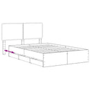 vidaXL Bed Frame with Storage and Headboard Artisan Oak 120 x 200 cm