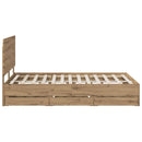 vidaXL Bed Frame with Storage and Headboard Artisan Oak 120 x 200 cm