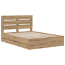 vidaXL Bed Frame with Storage and Headboard Artisan Oak 160 x 200 cm