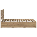 vidaXL Bed Frame with Storage and Headboard Artisan Oak 160 x 200 cm