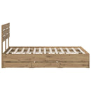 vidaXL Bed Frame with Storage and Headboard Artisan Oak 160 x 200 cm