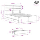 vidaXL Bed Frame with Storage and Headboard Artisan Oak 160 x 200 cm