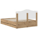 vidaXL Bed Frame with Storage and Headboard Artisan Oak 160 x 200 cm