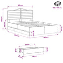 vidaXL Bed Frame with Storage and Headboard Artisan Oak 160 x 200 cm