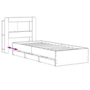 vidaXL Ágykeret tárolóval és fejtámlával Kézműves Tölgy 90 x 200 cm