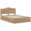 vidaXL Bed Frame with Storage and Headboard Artisan Oak 140 x 190 cm