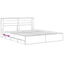 vidaXL Bed Frame with Storage and Headboard Artisan Oak 180 x 200 cm