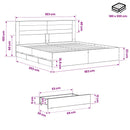 vidaXL Bed Frame with Storage and Headboard Artisan Oak 180 x 200 cm