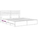 vidaXL Bed Frame with Storage and Headboard Artisan Oak 180 x 200 cm