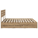 vidaXL Bed Frame with Storage and Headboard Artisan Oak 180 x 200 cm