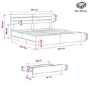 vidaXL Bed Frame with Storage and Headboard Artisan Oak 180 x 200 cm