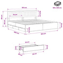 vidaXL Bed Frame with Storage and Headboard Artisan Oak 180 x 200 cm