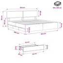 vidaXL Bed Frame with Storage and Headboard Artisan Oak 180 x 200 cm