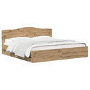 vidaXL Bed Frame with Storage and Headboard Artisan Oak 180 x 200 cm