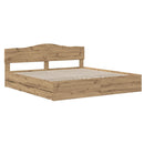 vidaXL Bed Frame with Storage and Headboard Artisan Oak 180 x 200 cm