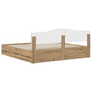 vidaXL Bed Frame with Storage and Headboard Artisan Oak 180 x 200 cm