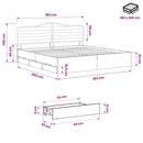 vidaXL Bed Frame with Storage and Headboard Artisan Oak 180 x 200 cm