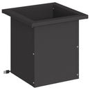 vidaXL Led-es kerti virágláda Fekete 30 x 30 x 30 cm Acél