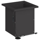 vidaXL Led-es kerti virágláda Fekete 30 x 30 x 30 cm Acél