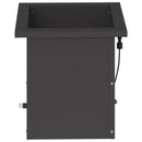 vidaXL Led-es kerti virágláda Fekete 30 x 30 x 30 cm Acél