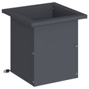 vidaXL Led-es kerti virágláda Antracit 30 x 30 x 30 cm Acél