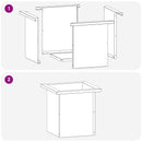 vidaXL Led-es kerti virágláda Ezüst 30 x 30 x 30 cm Rozsdamentes Acél