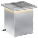 vidaXL Led-es kerti virágláda Ezüst 30 x 30 x 30 cm Horganyzott Acél