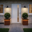 vidaXL Led-es kerti virágláda 2 db Rozsdás 30 x 30 x 30 cm