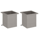 vidaXL Led-es kerti virágláda 2 db Rozsdás 30 x 30 x 30 cm
