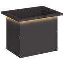 vidaXL Led-es kerti virágláda Fekete 30 x 40 x 30 cm Acél