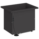 vidaXL Led-es kerti virágláda Fekete 30 x 40 x 30 cm Acél