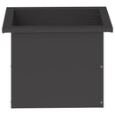 vidaXL Led-es kerti virágláda Fekete 30 x 40 x 30 cm Acél