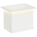 vidaXL Led-es kerti virágláda Fehér 30 x 40 x 30 cm Acél