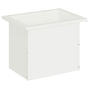 vidaXL Led-es kerti virágláda Fehér 30 x 40 x 30 cm Acél